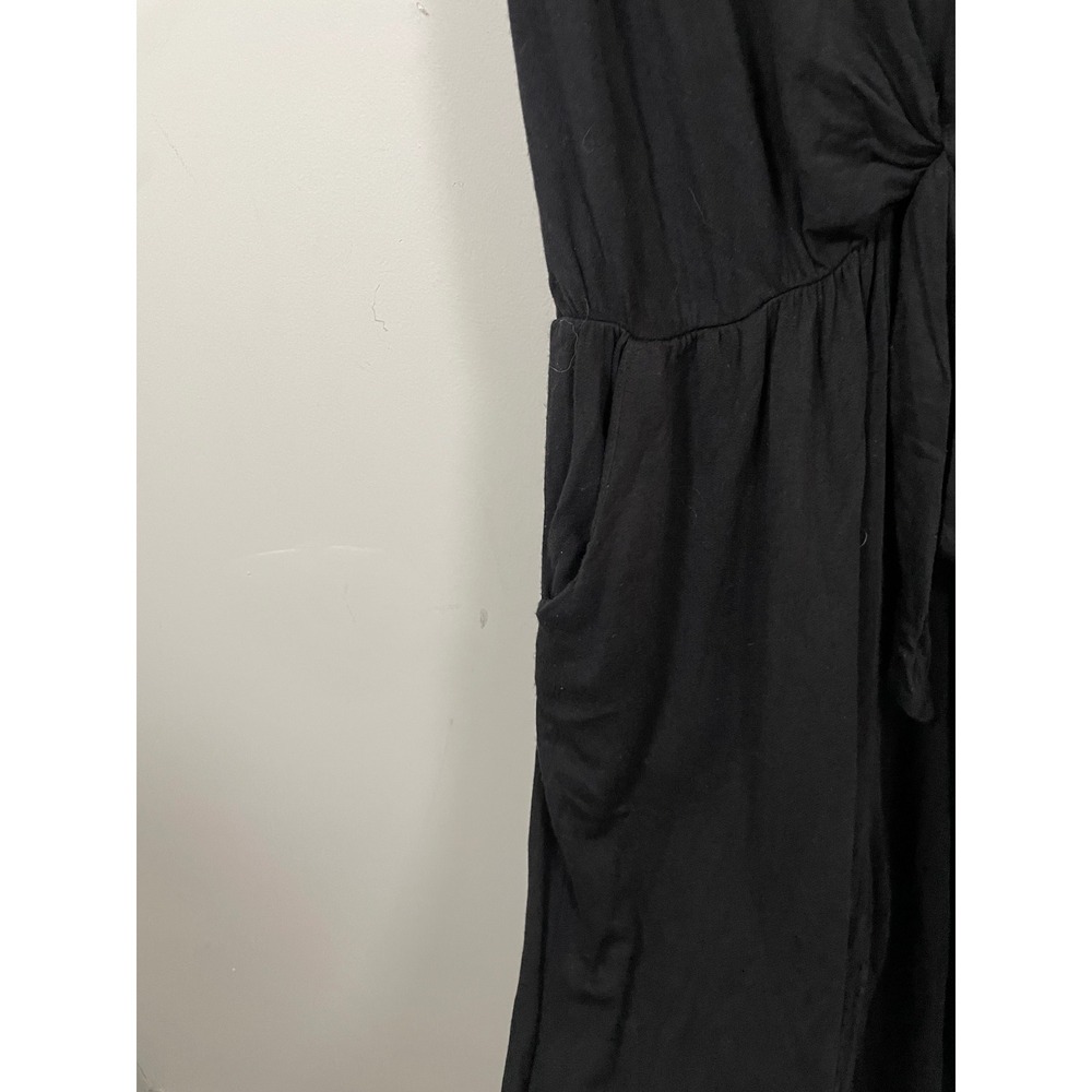 Stelen Black Tie Waist Sleeveless Jumpsuit Size Medium Minimalist Casual Comfort - Picture 5 of 9